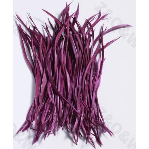 Natural 6-8inch goose silk edge feather 15-20CM dyed into grape purple DIY craft jewelry earrings performance costume decoration