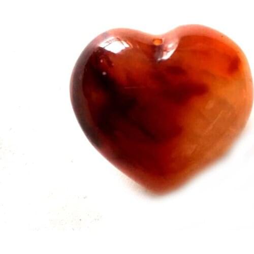 Natural Red Agate Heart Pendant 3-3.5cm Chalcedony Ruby Pendant Natural Stone Heart Pendant Quartz Crystal for Jewelry Making