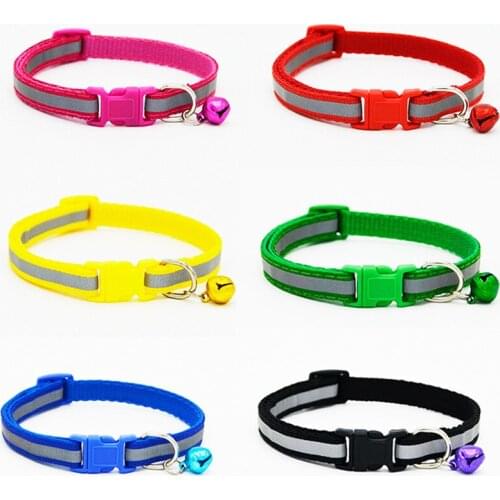 Nylon Reflective Pet Dog Collar For Small Dogs Collars With Bell For Chihuahua Puppy Necklace Pet Products Cat Dog Accessories