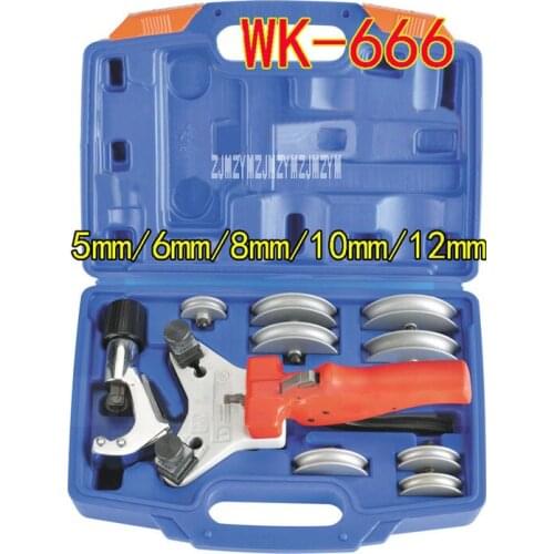 New WK-666 Combination Bend Set 90 Degree Copper Pipe Bends Air Conditioning Repair Bend Tool,5mm/6mm/6.35mm/8mm/10mm/12mm/12.7m