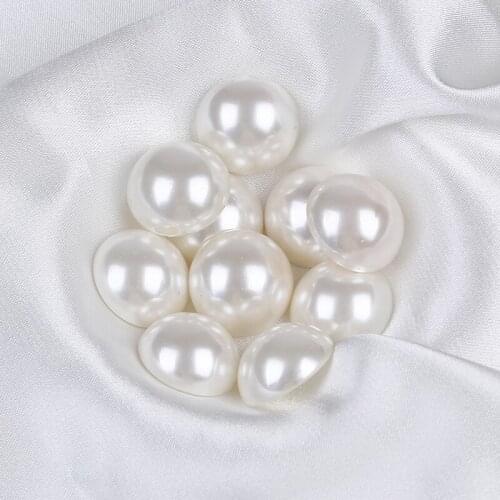 Wholesale Half-Drilled White Shell Pearl Loose Beads For DIY Bracelets Ring Jewelry Necklace Making