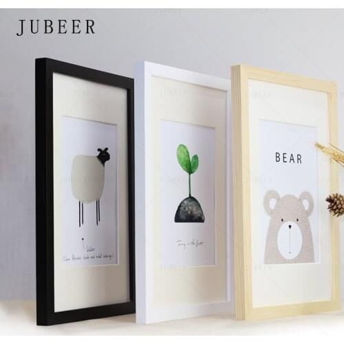 Nordic Simple Wooden Frame A4 A3 Black White Color Picture Photo Frames for Wall picture frames wall photo frame home decor