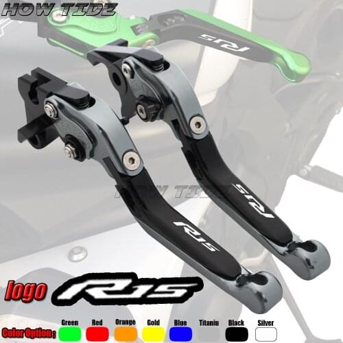 For YAMAHA YAMAHA R15 R 15 2011-2016 logo R15 Motorcycle Adjustable Folding Extendable Brake Clutch Levers fit