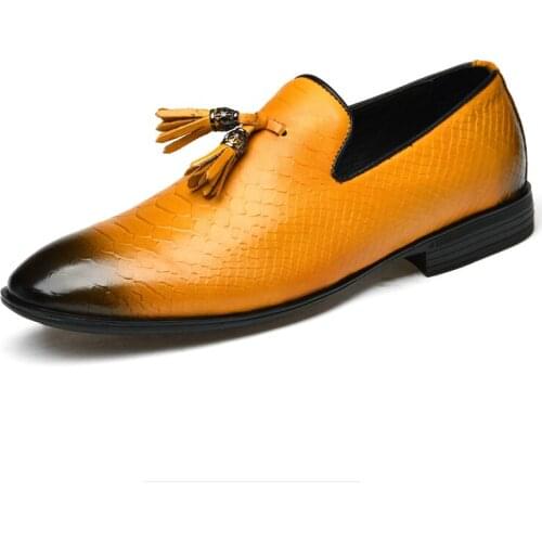 Luxury Men Genuine Leather Tassel Loafers Casual Business Office Shoes Fashion Party Wedding Dress Shoes Plus Size Driving Shoes