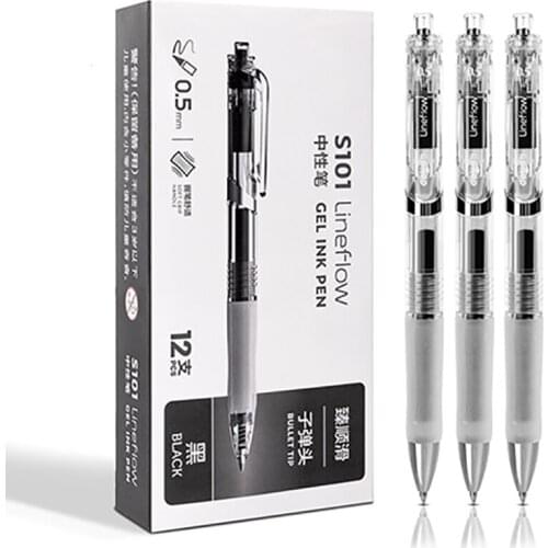 0.5mm Professional Sign Rollerball Pen Quality Black Gel Ink Pen Bullet Signing Pen Stationery School Office Writing Supplies