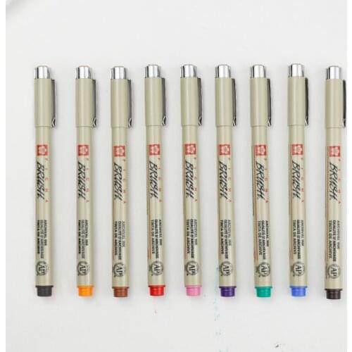Sakura The head of a soft waterproof comic hand-painted soft head color pen calligraphy small beautiful pen hook line Mark pen