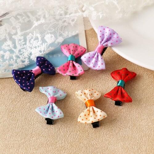 20PCS Striped fabric bowknot color hairpin hairpin new childrens hair accessories wholesale headwear