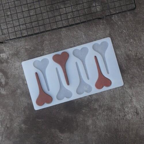 Heart Shape Chocolate Stencil Mold Cake Decorating Silicone Mold Transfer Sheet Baking Chablon DIY Chocolate Dessert Garnish