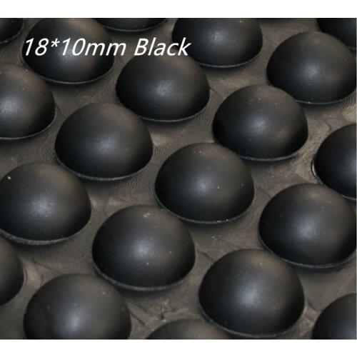 20/50/100pcs 18*10mm Black Clear 3M Self Adhesive Anti Slip Silicone Furniture Bumper Pads,Round Rubber Feet Pads Shock Absorber