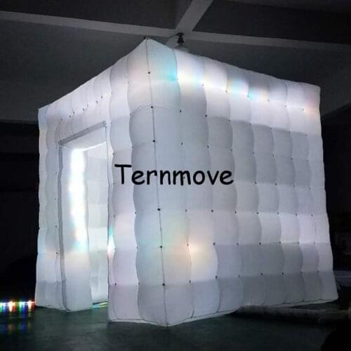 LED light photo booth,inflatable cube tent with led lights Mobile Square Show Display Cube Tent inflatable party tent
