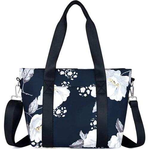 Waterproof Oxford Shoulder Bag Lovely Petals Totes Shopping Bag Daypack iPad Bags Casual Handbags