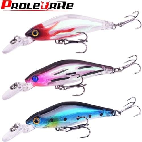 1Pcs Minnow Fishing Lures 83mm 6.2g Crankbait Wobblers 3D Eyes Artificial Plastic Hard Bait Bass Carp Pesca Fishing Tackle