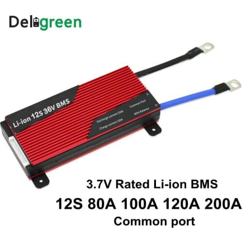 12S 20A 30A 40A 50A 60A 36V PCM/PCB/BMS common port for 3.7V LiNCM battery pack 18650 Lithion Ion Battery Pack with balance