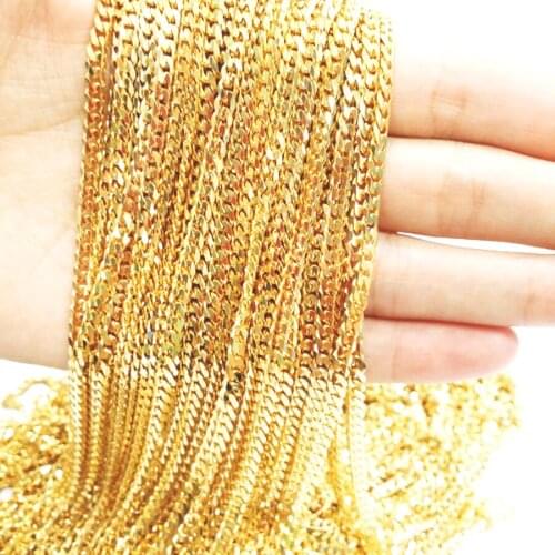 3/4/6mm 10pcs Wholesale Retail Gold Color Men Women Necklace Cuban Style Choker High Polished Stainless Steel Link 16-26inch
