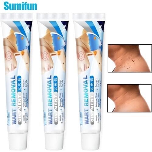 3pcs Sumifun Wart Cream Skin Tag Remover Micro Flat Warts Treatment Antibacterial Ointment Herbal Extract Plaster Skin Care