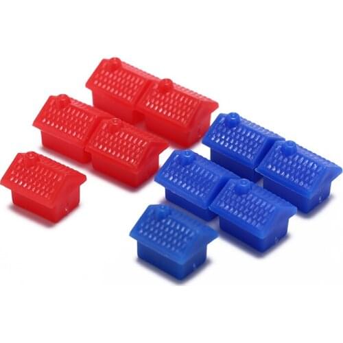 1 Set (44pcs) Blue&Red Educational Chess House Early Education Adult Children Board Game Booster Packs Game