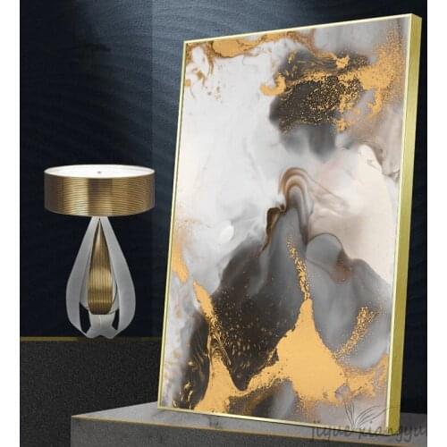 Abstract Marble Canvas Print Paintings Brown gold foil Poster Morden Wall Art Pictures on Canvas Living Room Office Home Decor