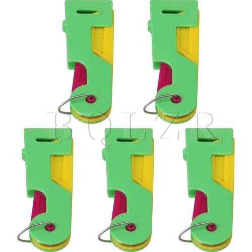 BQLZR 5pcs Automatic Threading Device Guide Tool Home Sewing Green Plastics