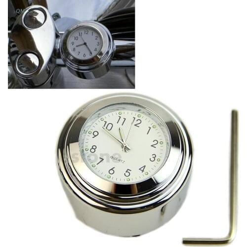 Waterproof 7/8" 1" Universal Motorbike Motorcycle Bike Handlebar Bar Mount Clock 13MF