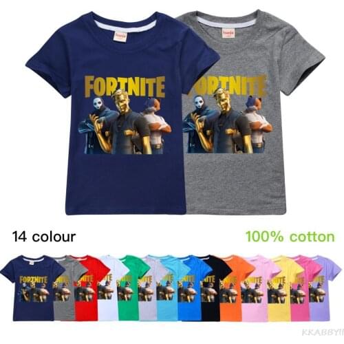 Fortnites Children Summer Hot Sale Short-sleeved Girl Fashion Cute Printed T-shirt Boy Cotton Round Neck Top Children Clothes
