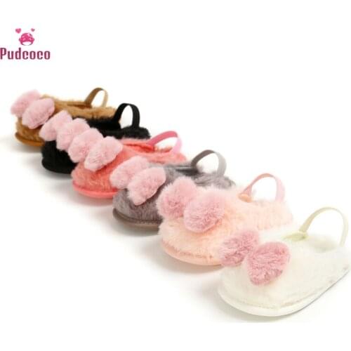 Pudcoco Baby Girls Sandals Sweet Infant Toddler Baby Boys Soft Sole Shoes Casual Prewalker Spring Autumn Warm Shoes 0-18M
