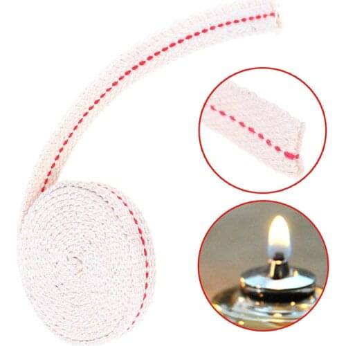 DIY Accessory Material 1/1.5M Strong Flat Cotton Wick Core For Kerosene Burner Stove Lighting Lantern Oil Lamp Making