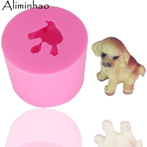 DY0018 3D Dog DIY Silicone Mold Sugarcraft dessert Candy Chocolate Molds Fondant Cake Decorating Tools