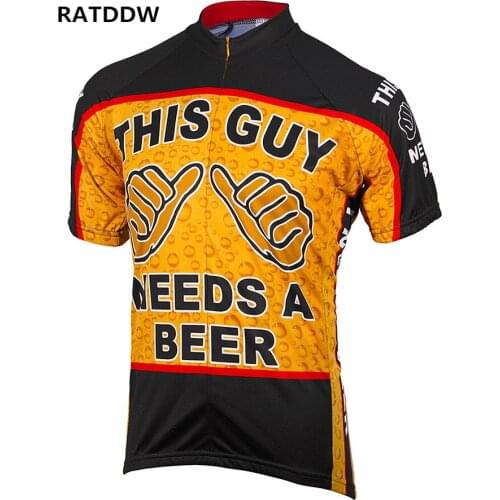 This Guy Needs a Beer Men Cycling Jersey Roupa Ciclismo Breathable Cycling Clothing/Quick-Dry Bike Jersey Sportswear