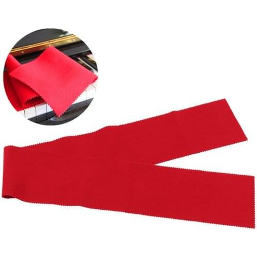 1pc Red Piano Key Cover Keyboard Protective Flannel Dustpoof for All 88 Key Piano Foldable Storage Cloth Indoor Home Accessories