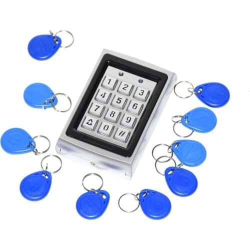 Metal Rfid Access Control Keypad With 1000 Users+ 10 Key Fobs For RFID Door Access Control System
