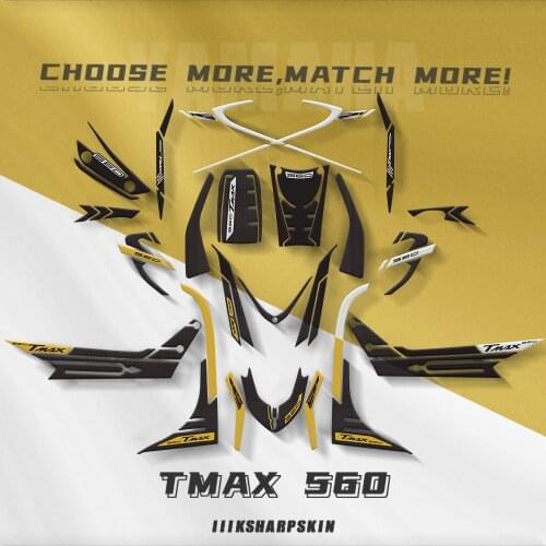 Motorcycle 3D Gel Front Rear Fairing Stickers moto Whole Car fuel tank pad Decal Sticker deco Kit For Yamaha TMAX 560 tmax560