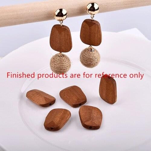 New style 50pcs/lot Retro geometrical polygons shape woods beads diy jewelry bracele/earring pendants Beaded charms