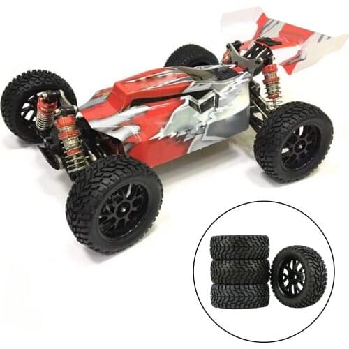 Plastic Wheel Rim + High Grip Rubber Tires Tyres for Wltoys 144001 124019 124018 RC Car Parts
