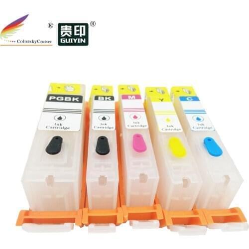 RCC970-5) refillable refill ink cartridge for Canon PIXMA MG5795 MG5790 MG-5795 MG-5790 MG 5795 5790 PGI-970 PGI-970 PGI970