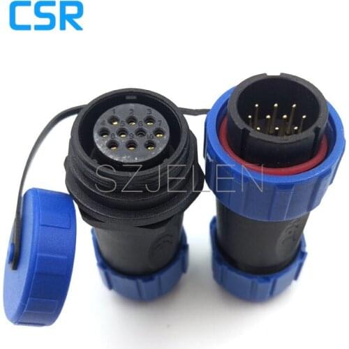 SP2110/P10-S10, IP68 Waterproof connector , 10 pin Male and 10 pin female connectors 10 pin, LED Power Cable Wire Connectors