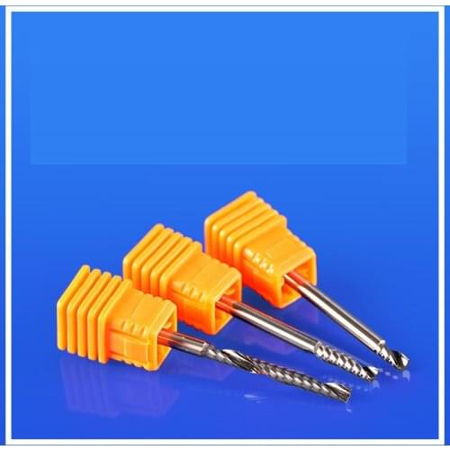 3.175mm single-edged spiral milling cutter acrylic PVC CNC computer engraving machine tool
