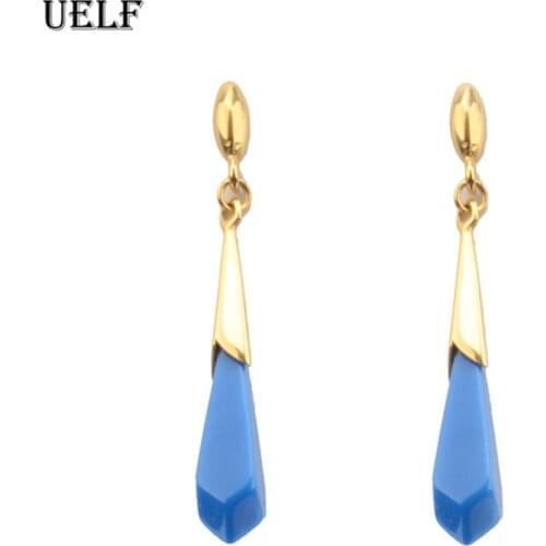 Uelf Fashion New Womens Acrylic Drop Earrings Hot Selling Long Dangling Earrings Gift For Women Party Wedding Jewelry Brincos