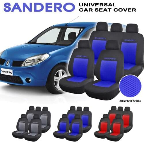 Sandero Full set 9 pieces Universal Car Auto Interior Accessories Fashion Automotive Car Seat Cover