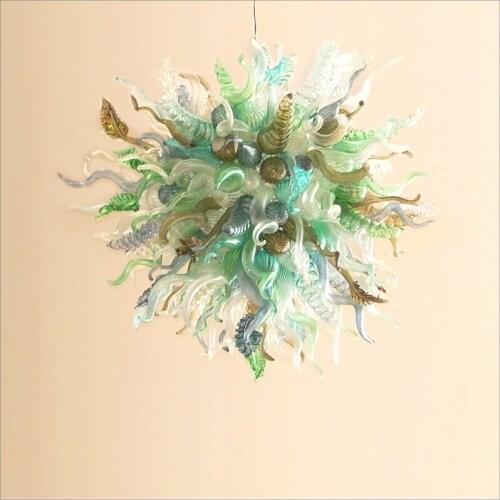 Vintage Office Home Lighting Turkish Style Art Decor Blown Glass Chandelier Modern Crystal LED AC