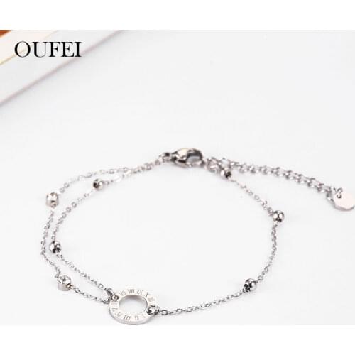 OUFEI Chain Link Bracelets Bangles Stainless Steel Jewelry For Woman Vogue 2019 Jewelry Accessories wholesale lots bulk
