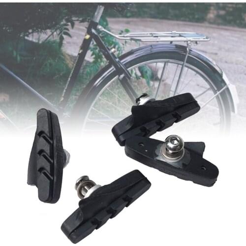 Rubber 1Pair Practical U-shaped Brake Pads Black Brake Blocks Stable for Mountain Road Bike