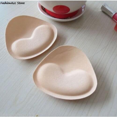 1 Pair Woman Swimsuit Padded Sponge Foam Push Up Enhancer Chest Cup Thick Bikini Swimwear Inserts Triangle Bra Pad