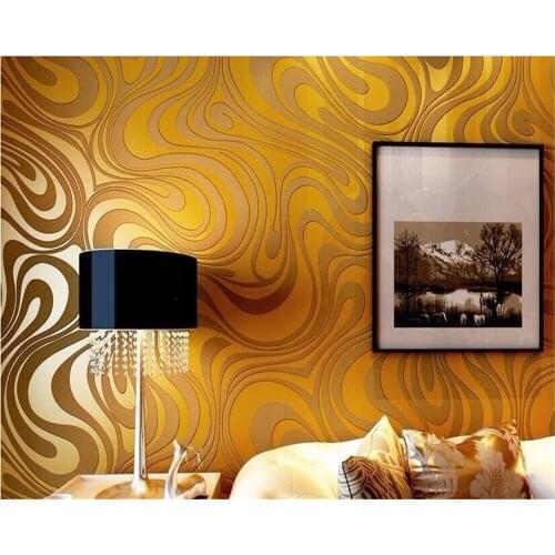 Beibehang 3d wallpaper modern minimalist living room TV backdrop sprinkle gold wallpaper 3D stereoscopic stripes wallpaper roll