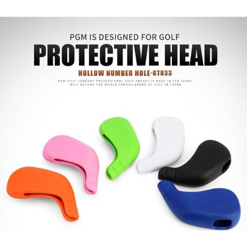 8Pcs Golf Iron Head Cover TPE Open Window Waterproof Golf Headcover Blue Black Orange Pink White Green Head Protector