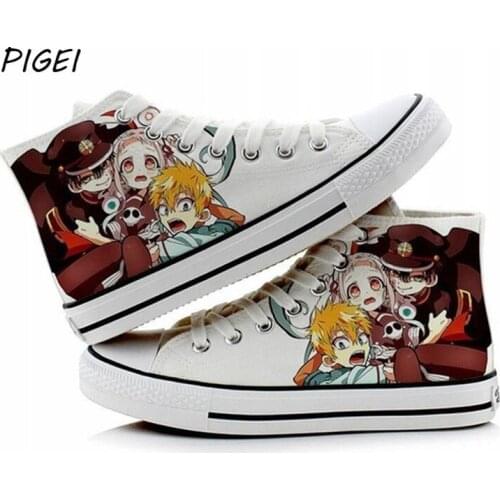 Anime Toilet-Bound Hanako-kun Yahiro Nene Cosplay Couples Canvas Shoes Boys Girls Casual Sneakers Shoes Breathable Sport Shoes