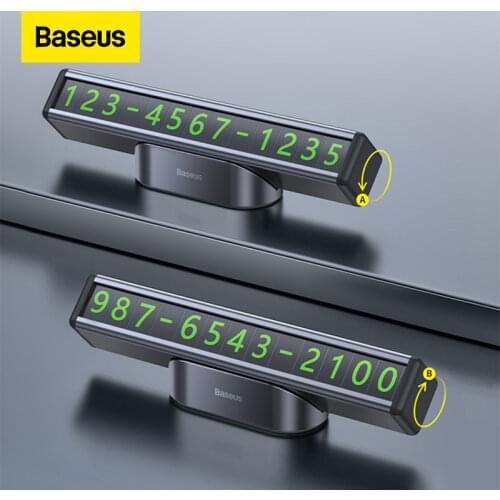 Baseus Car Sticker Temporary Parking Card Telephone Number Holder Parking License Plate Phone Number in the Car Accessories