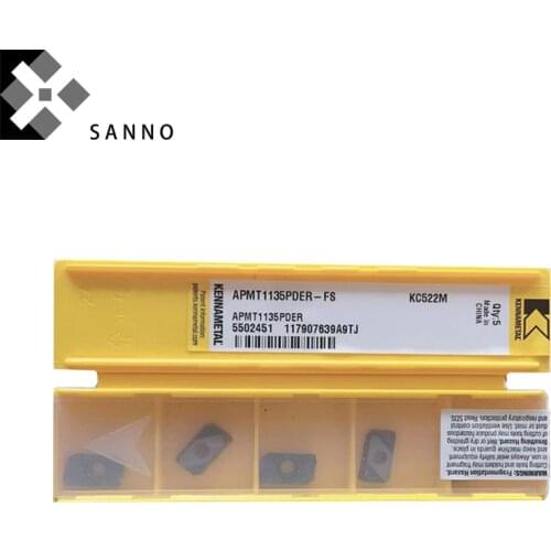 Free shipping 5pcs/lot APKT1135 PDER FS KC522M cnc carbide inserts heat treatment milling blade cutting tool carbide tips
