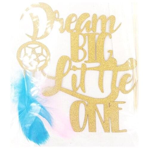 Dream big little one dream catcher cake topper for wedding party decor supplies