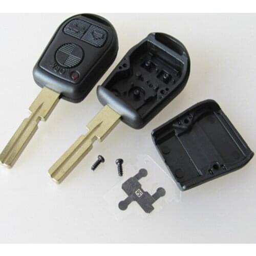 Remote Key Case Shell Entry Fob 3 Buttons for BMW 525i 530i 540i 740i Z3 With Plastic Mat