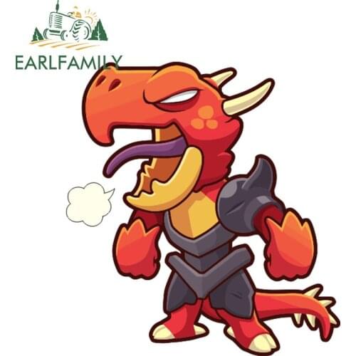EARLFAMILY 13cm x 12.1cm Cartoon Dragon Knight Sticker for Car Motorcycle Decal Home Work Tablet Bumper Decals Vinyl Car Sticker